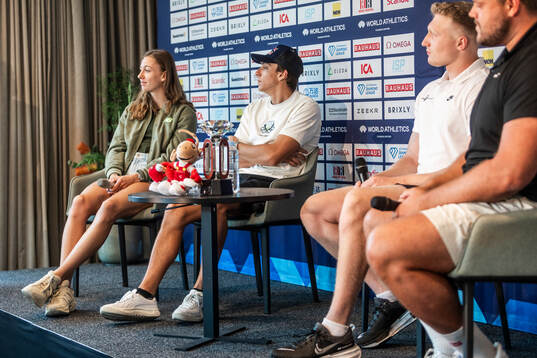 Femke Bol of Netherlands, Armand Duplantis of Sweden,