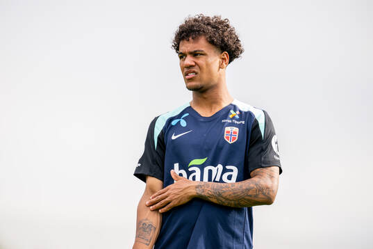 Oscar Bobb of the Norwegian national football team