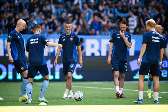Djurgårdens Haris Radetinac och Djurgårdens Albin Ekdal