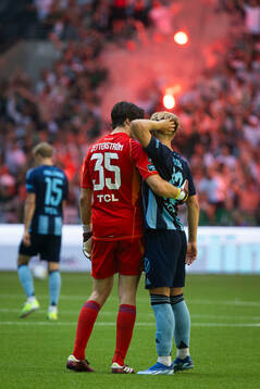 Djurgårdens målvakt Jacob Widell Zetterström och Theo