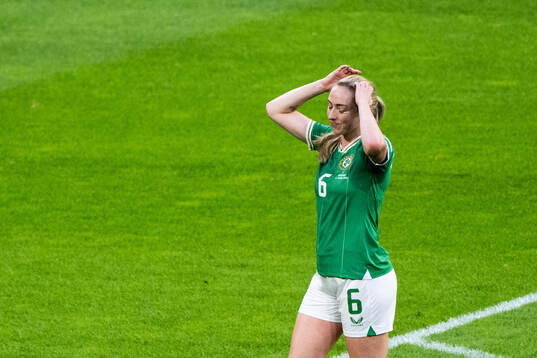 Megan Connolly of Republic of Ireland looks dejected