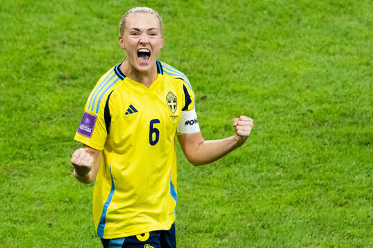Magdalena Eriksson of Sweden celebrates