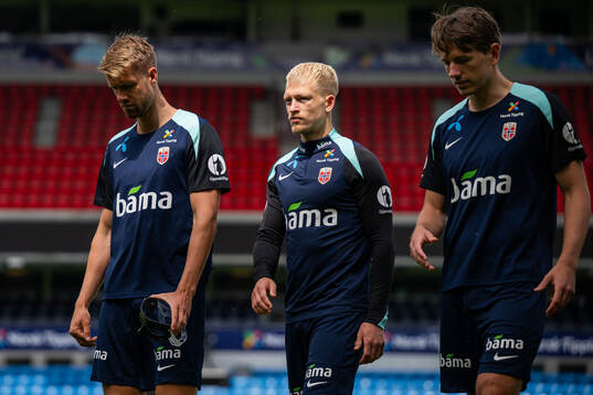 Kristoffer Ajer, Andreas Hanche-Olsen and Sander Berge of