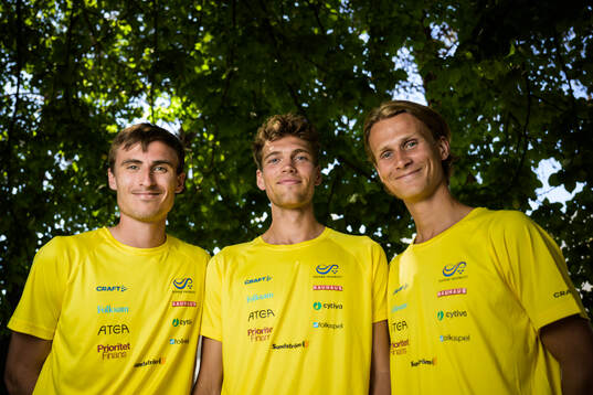 Simon Sundström, Emil Blomberg and Vidar Johansson of the