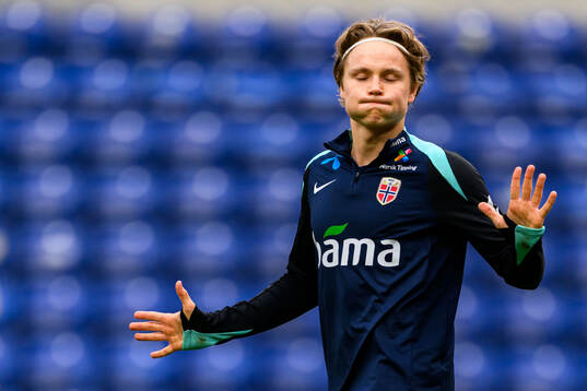 Andreas Schjelderup of the Norwegian national football team
