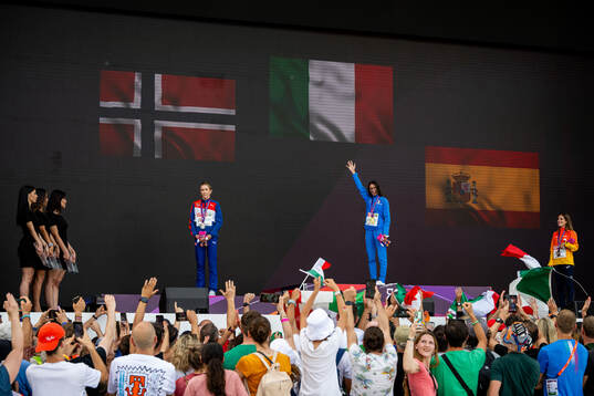 Karoline Bjerkeli Grøvdal of Norway, Nadia Battocletti of