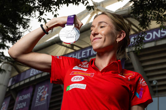 Karoline Bjerkeli Grøvdal of Norway poses for a portrait