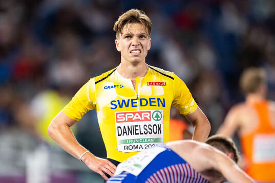 Emil Danielsson of Sweden looks dejected