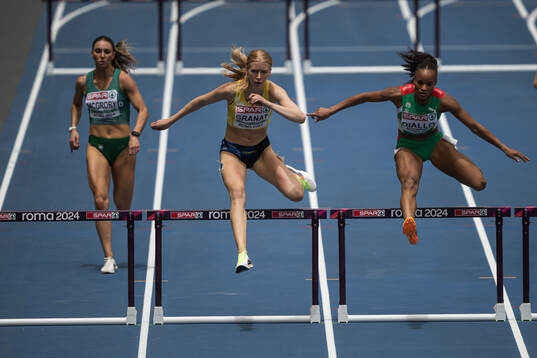 Moa Granat of Sweden and Fatoumata Binta Diallo of Spain