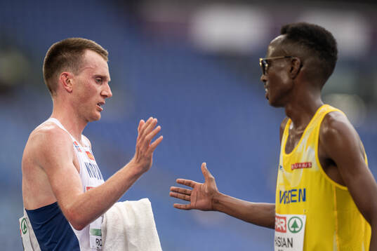 Sondre Nordstad Moen of Norway and Suldan Hassan of Sweden