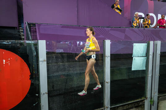Linn Söderholm of Sweden looks dejected
