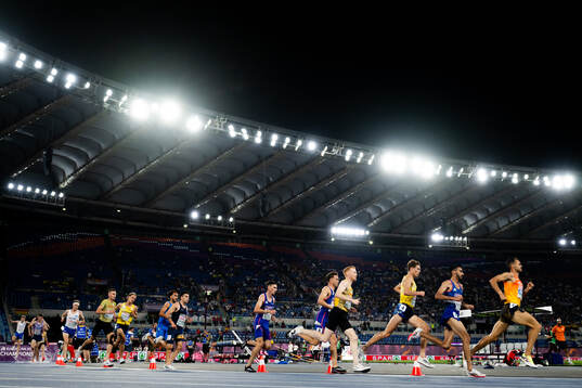Emil Blomberg and Vidar Johansson of Sweden compete in
