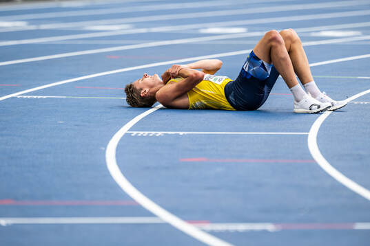 Samuel Pihlström of Sweden looks dejected