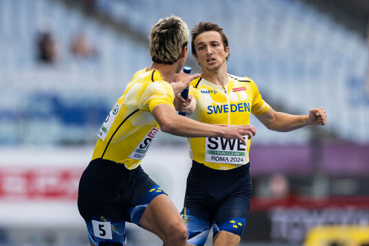 David Thid and Emil Johansson of Sweden compete in men's