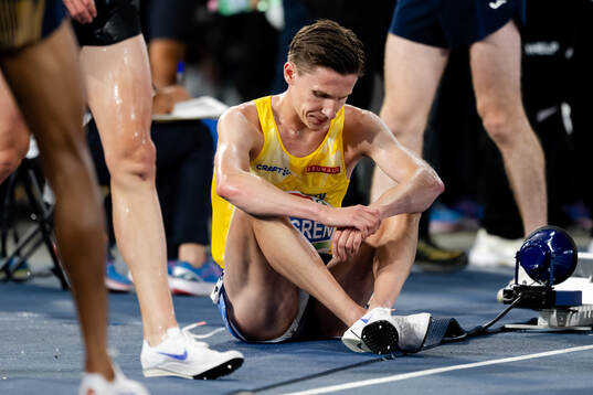Andreas Almgren of Sweden looks dejected