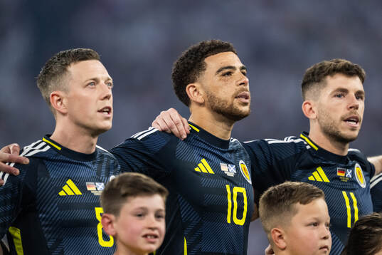 Callum McGregor, Che Adams and Ryan Christie