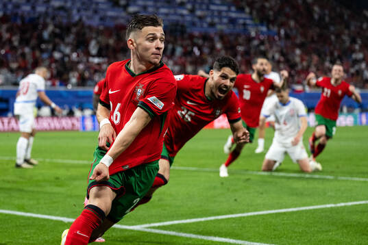 Francisco Conceicao of Portugal celebrates