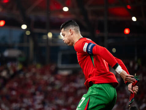 Cristiano Ronaldo of Portugal enters the pitch