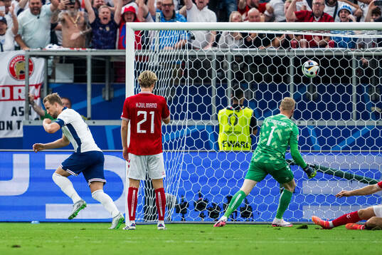 Harry Kane of England celebrates
