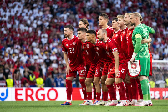 The starting eleven of Denmark