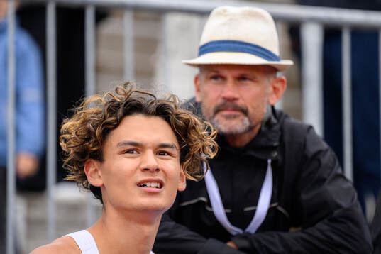 Melwin Lycke Holm, Kils AIK, och tränare Stefan Holm