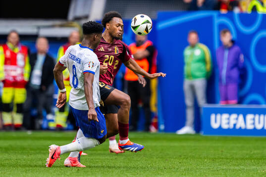 Aurélien Tchouameni of France and Ikoma-Lois Openda of