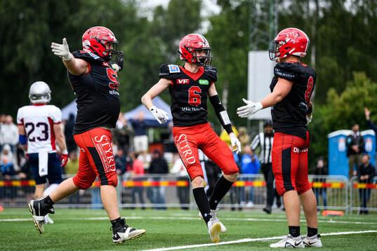 Carlstad Crusaders Marco Gudding, Lukas Kullstrand och