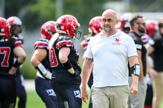 Carlstad Crusaders huvudtränare Henrik Dahl