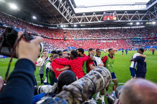 Players of England celebrate