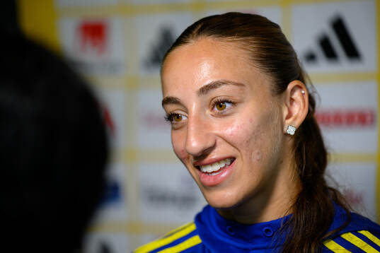 Rusul Rosa Kafaji is being interviewed