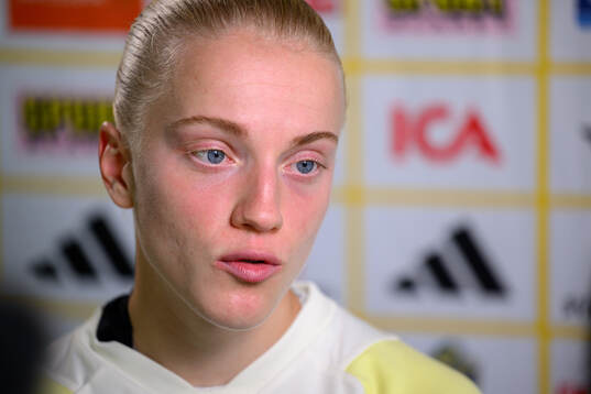 Anna Sandberg is being interviewed