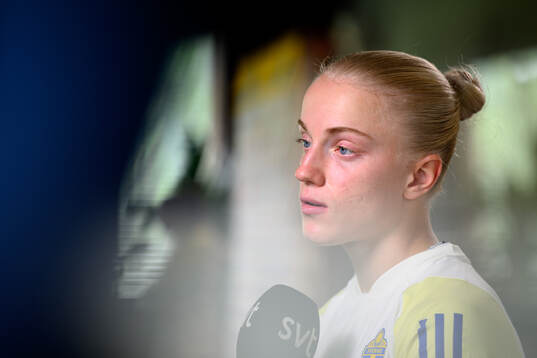 Anna Sandberg is being interviewed