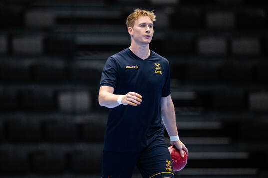 Jonathan Edvardsson of Sweden at a training session