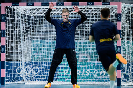 Goalkeeper Andreas Palicka of Sweden