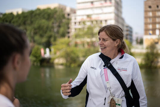 Assistant coach Tonje Larsen of the Norwegian women’s