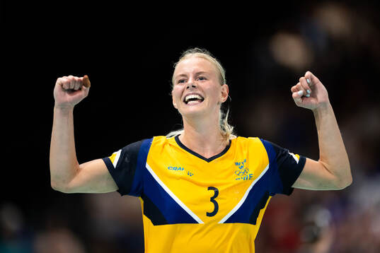 Nina Koppang of Sweden celebrates