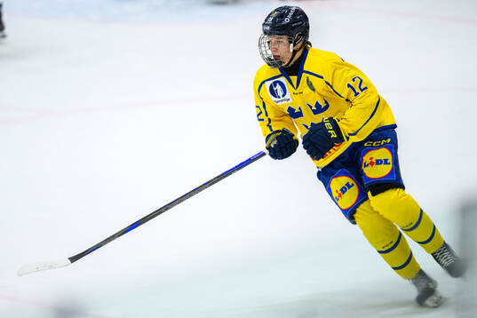 Emil Strålberg of Swedenduring an under-17 national team