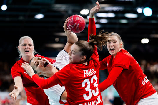 Nora Mørk of Norway in women’s preliminary round