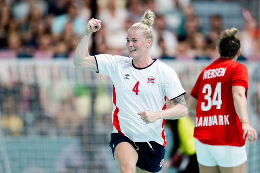Veronica Kristiansen of Norway celebrates in women’s