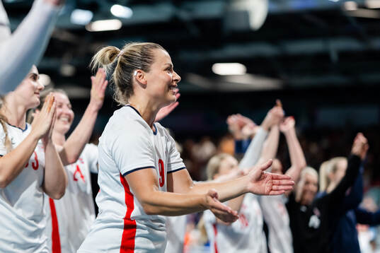 Nora Mørk of Norway celebrates