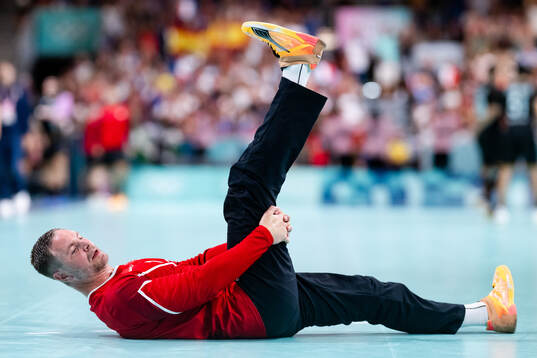Goalkeeper Andreas Palicka of Sweden in a men's preliminary