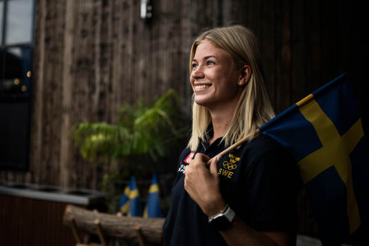 Bläddra bland fler bilder av Paris 2024 Olympics, Day 5, Athletics, Sweden, Press Meet