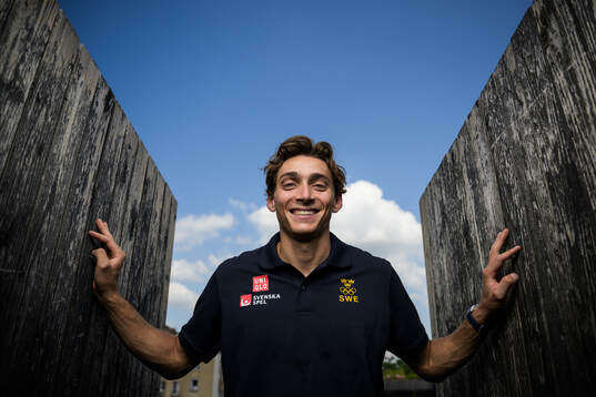 Pole vaulter Armand Duplantis of the Swedish athletics team