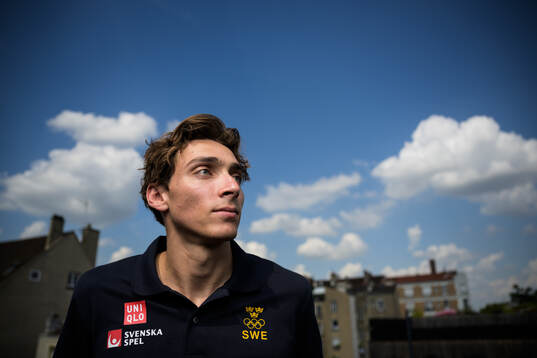 Pole vaulter Armand Duplantis of the Swedish athletics team
