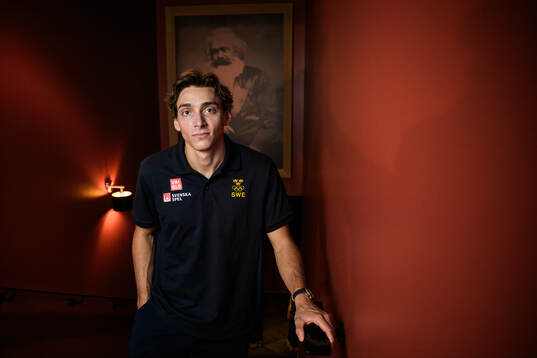 Pole vaulter Armand Duplantis of the Swedish athletics team