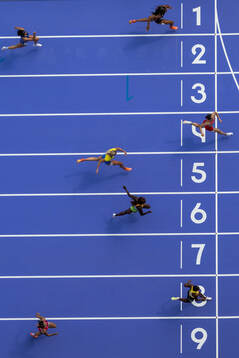 Julia Henriksson of Sweden (lane 5)