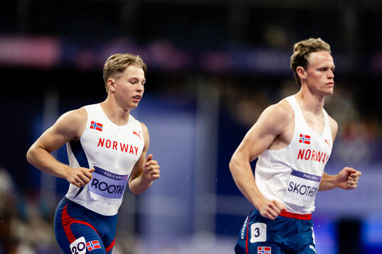 Sander Skotheim and Markus Rooth of Norway compete in men's