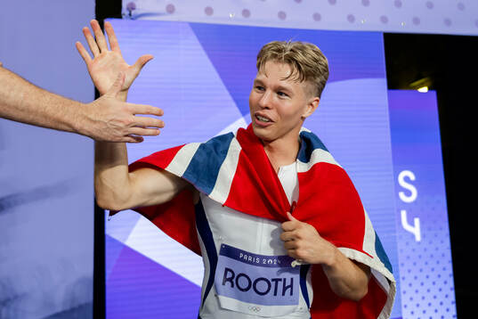 Markus Rooth of Norway celebrates