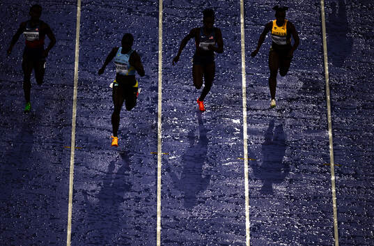 Sha'carri Richardson of USA, Julien Alfred of Saint Lucia,