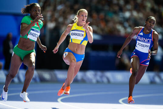 Julia Henriksson of Sweden compete in women’s athletics